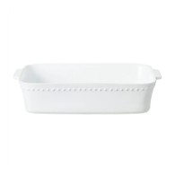 PLAT À FOUR GRAND PEARL BLANC 25 CM
