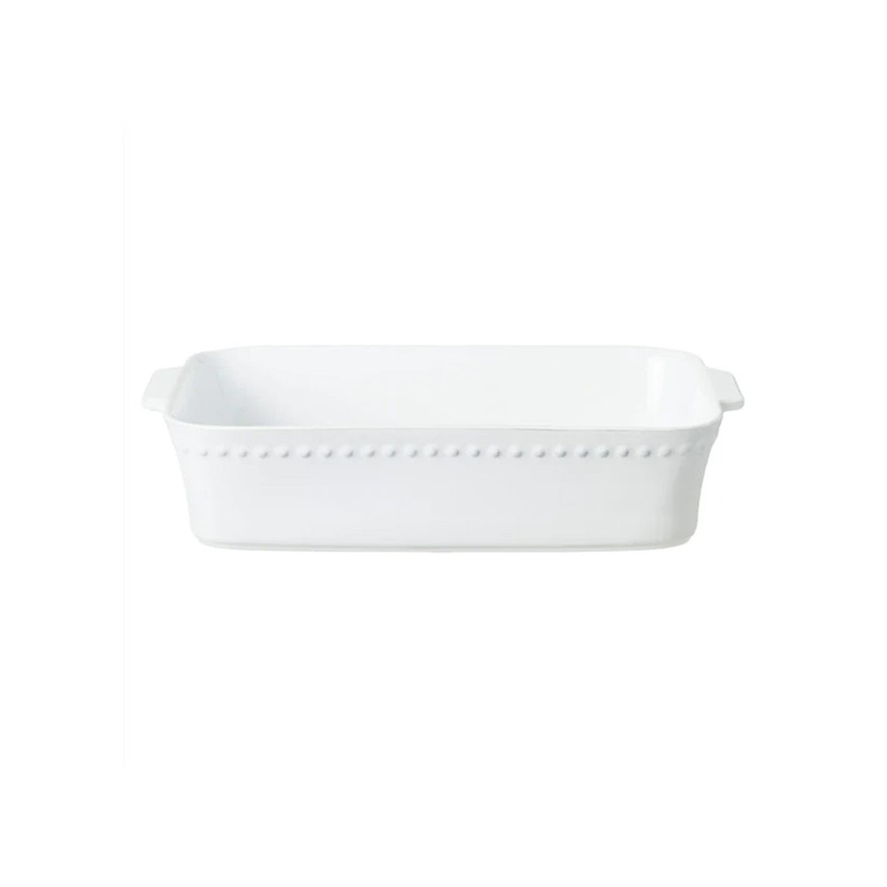 PLAT À FOUR GRAND PEARL BLANC 25 CM