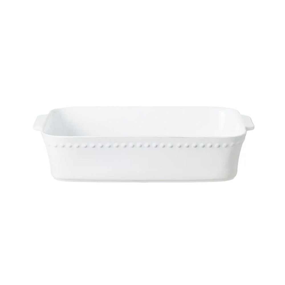 PLAT À FOUR GRAND PEARL BLANC 35 CM