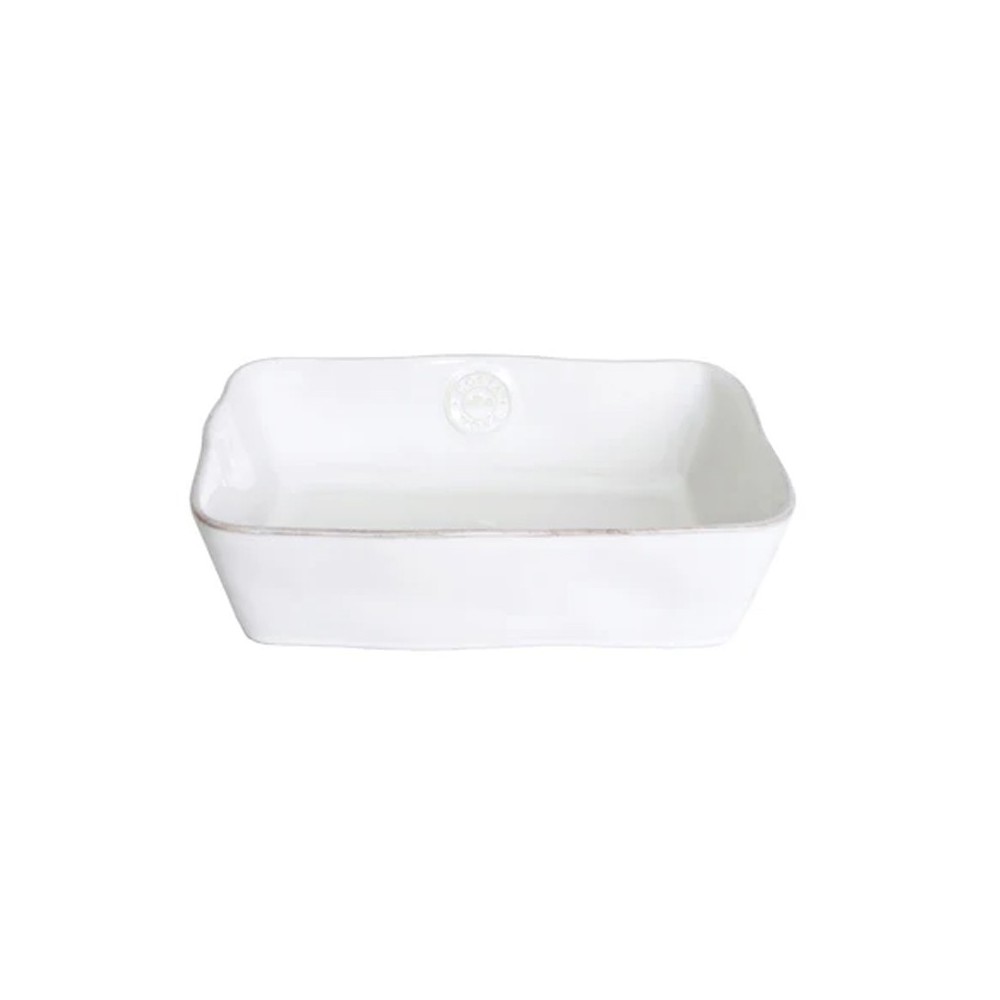 PLAT À FOUR RECTANGULAIRE NOVA BLANC 25 CM
