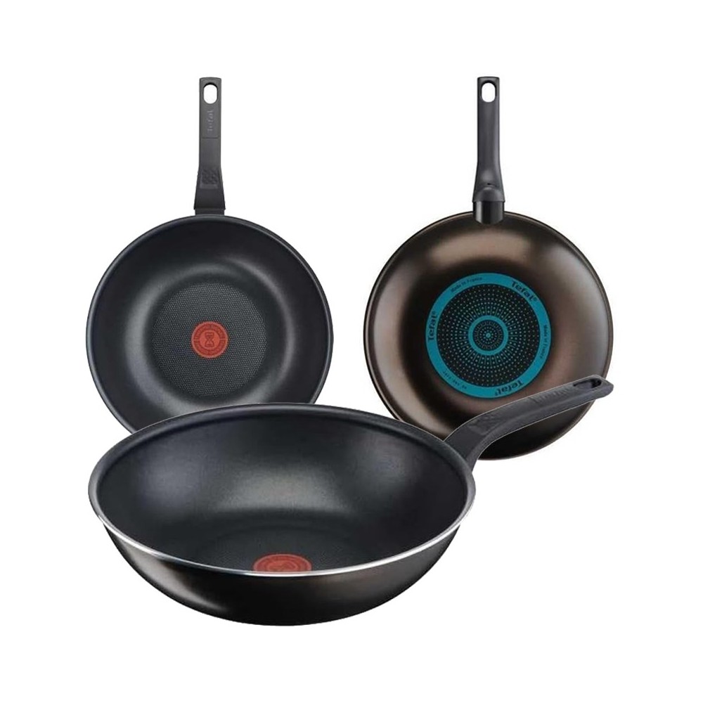 POÊLE WOK ANTIADHÉSIF TITANIUM 28 CM - TEFAL Easy Cook&Clean