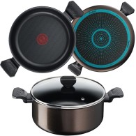 FAITOUT + COUVERCLE ANTIADHÉSIF TITANIUM 24 CM (4.7 L) - TEFAL Easy Cook&Clean