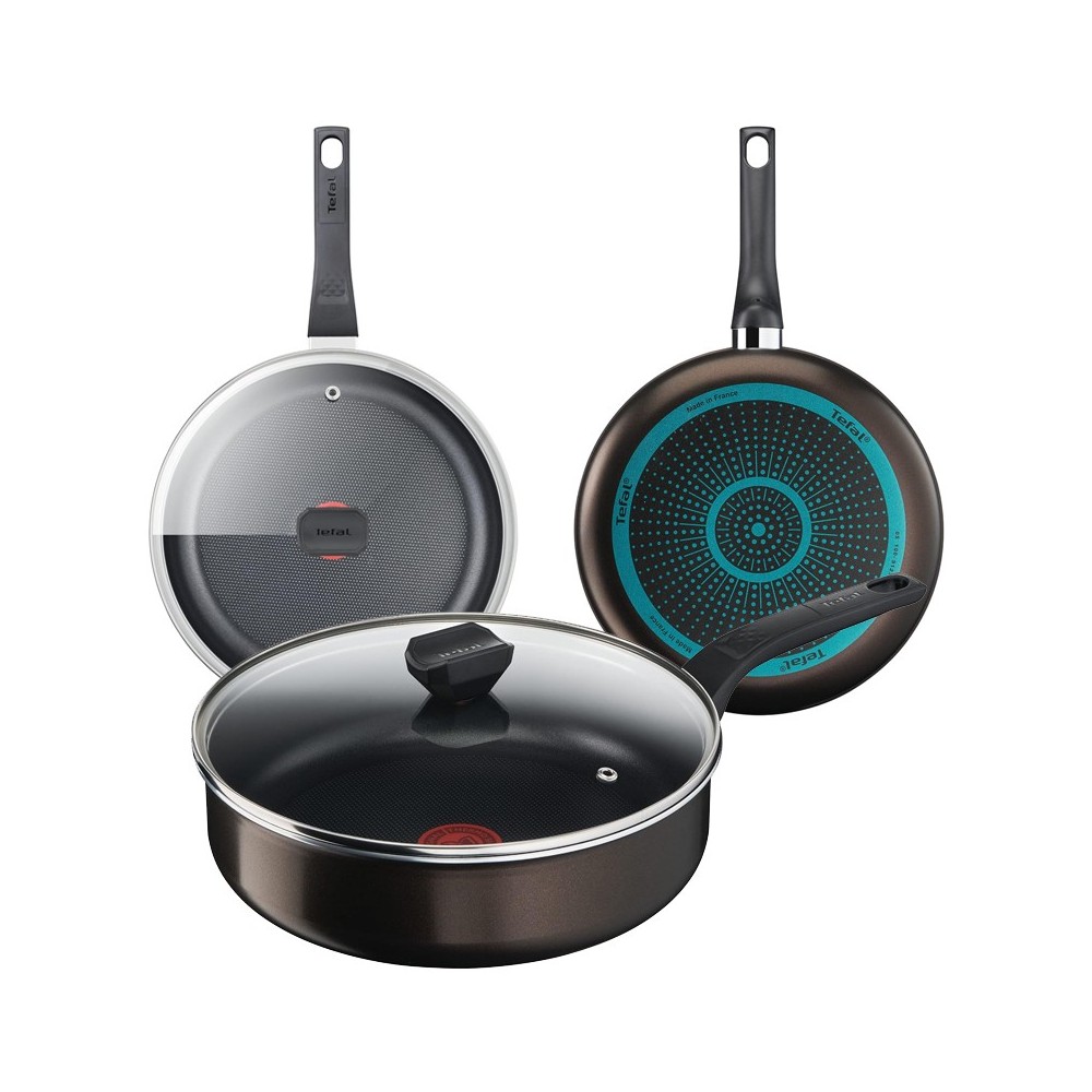 POÊLE SAUTEUSE+COUV ANTIADHÉSIF TITANIUM 24 CM - TEFAL Easy Cook&Clean