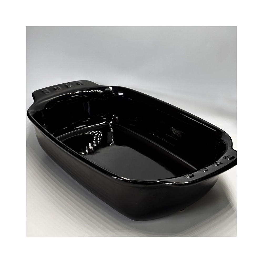 PLAT À FOUR SMEG NOIR 38 CM