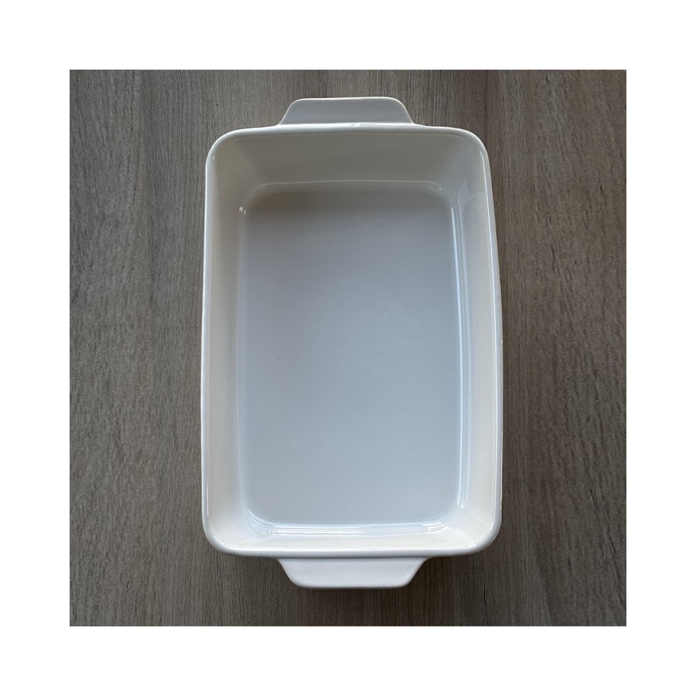PLAT À FOUR BLANC 22 CM