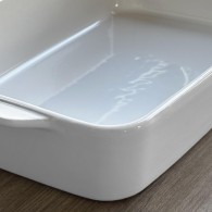PLAT À FOUR BLANC 22 CM
