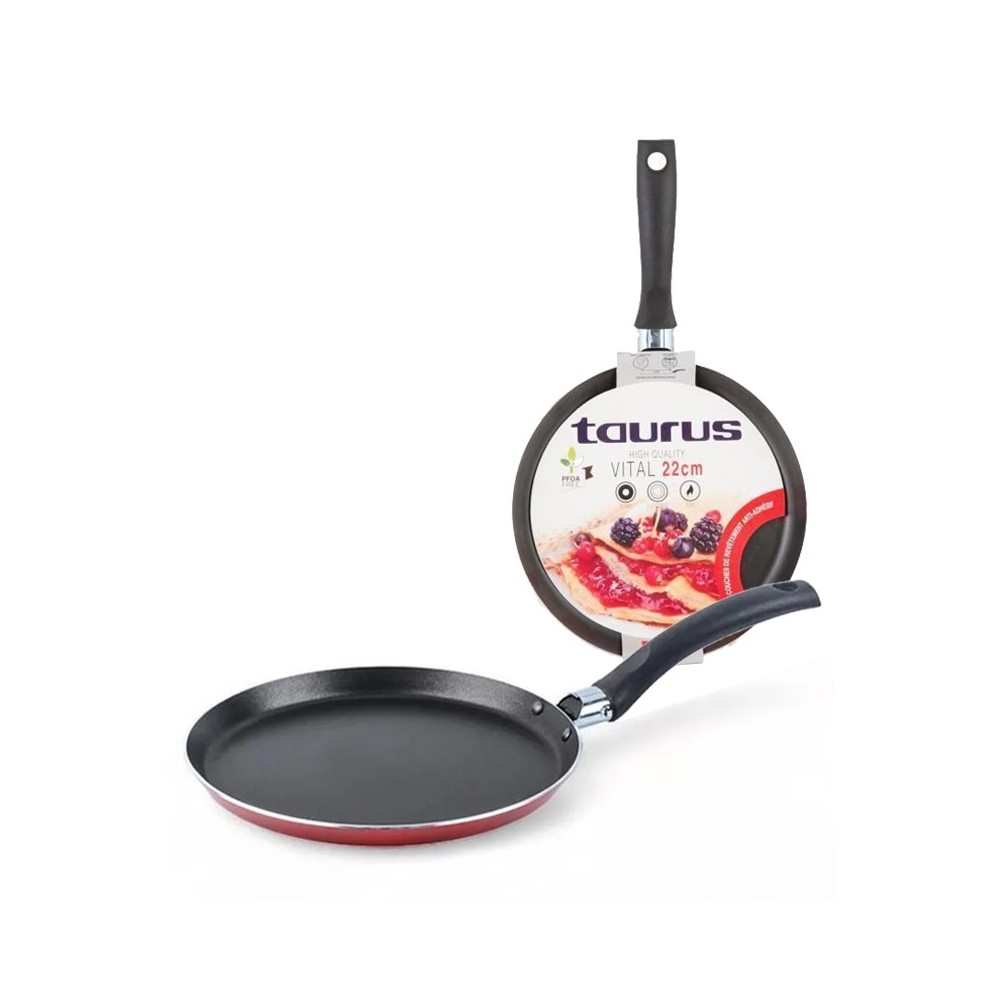 POÊLE CRÊPIÈRE ANTIADHÉSIF 22 CM - TAURUS "VITAL"