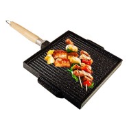 POÊLE CARRÉ ANTIADHÉSIF 2 FACES MULTIUSAGE 25x25 CM - PANDIANI