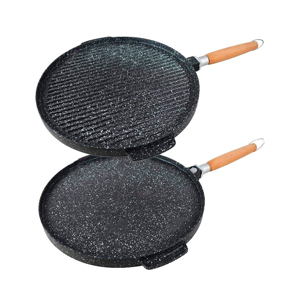 POÊLE RONDE ANTIADHÉSIF 2 FACES MULTIUSAGE 28 CM - PANDIANI