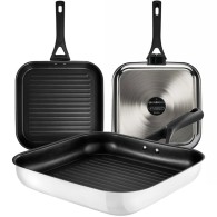 POÊLE GRIL CARRÉ ANTIADHÉSIF 28x28 CM - PYREX Expert Touch