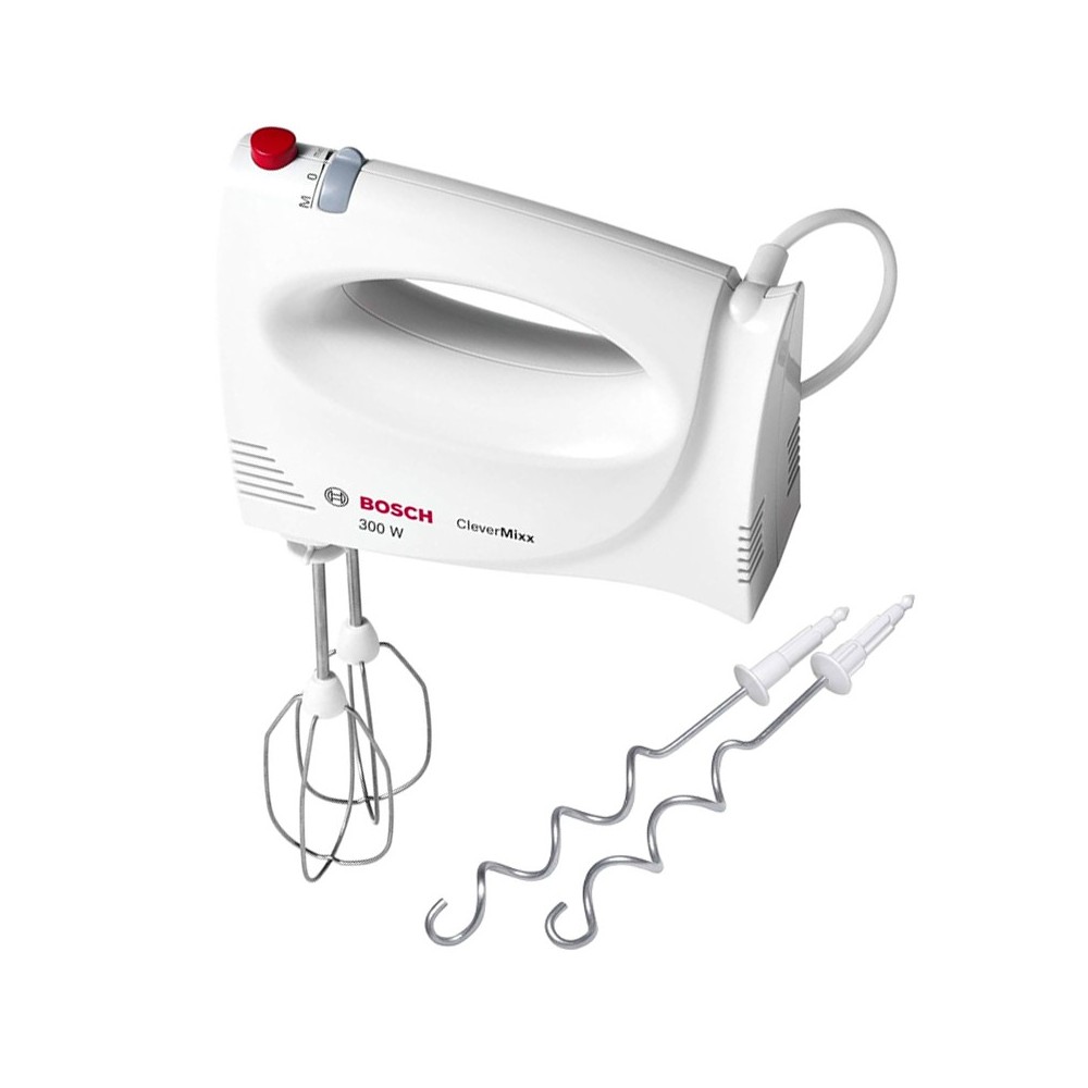 BATTEUR ELECTRIQUE 300 W 2 VITESSES -  BOSCH "CleverMixx" BLANC