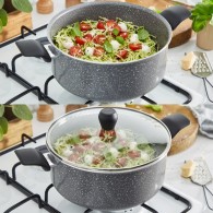 FAITOUT+COUVERCLE ANTIADHÉSIF MINERALIA 24 CM (4.67 L) - TEFAL Cook Natural
