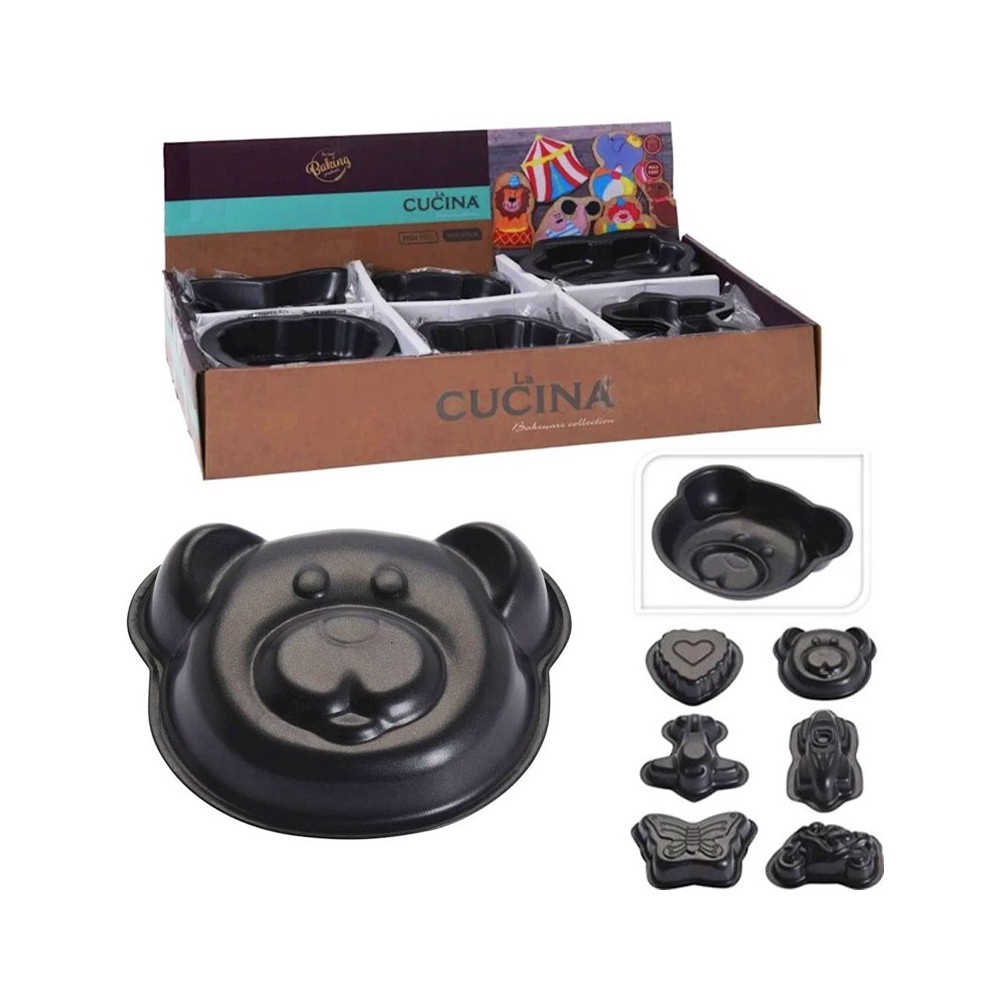 MOULES GÂTEAUX FORMES LUDIQUES | AVION, MOTO, OURSON, CŒURE - LA CUCINA