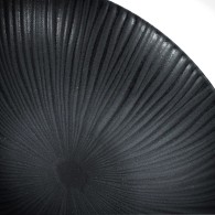 ASSIETTE PLATE GRIS TEXTURÉE EN GRÈS CÉRAMIQUE  27 CM