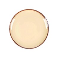 ASSIETTE À DESSERT BEIGE EN GRÈS CÉRAMIQUE 20 CM