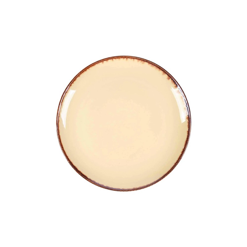ASSIETTE À DESSERT BEIGE EN GRÈS CÉRAMIQUE 20 CM