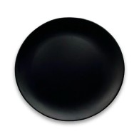ASSIETTE PLATE NOIR MATE EN GRÈS CÉRAMIQUE 27 CM