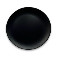 ASSIETTE PLATE NOIR MATE EN GRÈS CÉRAMIQUE 27 CM