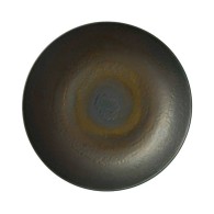 ASSIETTE PLATE GRIS BRUN EN GRÈS CÉRAMIQUE 27 CM