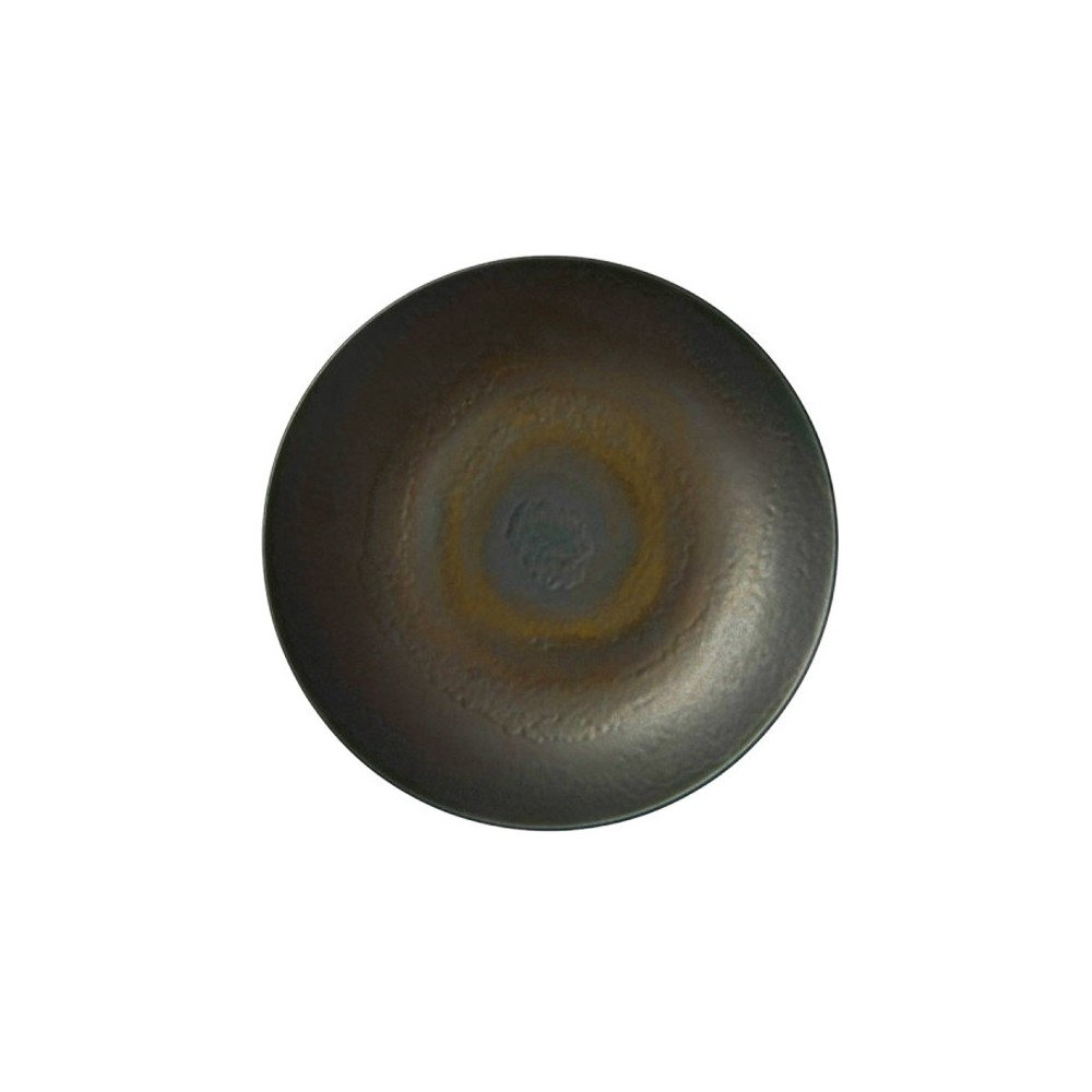 ASSIETTE À DESSERT GRIS BRUN EN GRÈS CÉRAMIQUE 22 CM