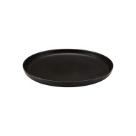 PLAT À PIZZA NOIR MATE EN GRÈS CÉRAMIQUE 22 CM