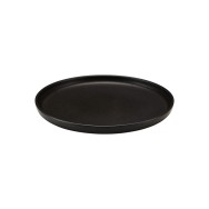 PLAT À PIZZA NOIR MATE EN GRÈS CÉRAMIQUE 22 CM