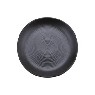 ASSIETTE À DESSERT NOIR MOTIF ESCARGOT EN GRÈS CÉRAMIQUE 20 CM