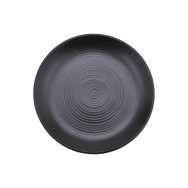 ASSIETTE À DESSERT NOIR MOTIF ESCARGOT EN GRÈS CÉRAMIQUE 20 CM