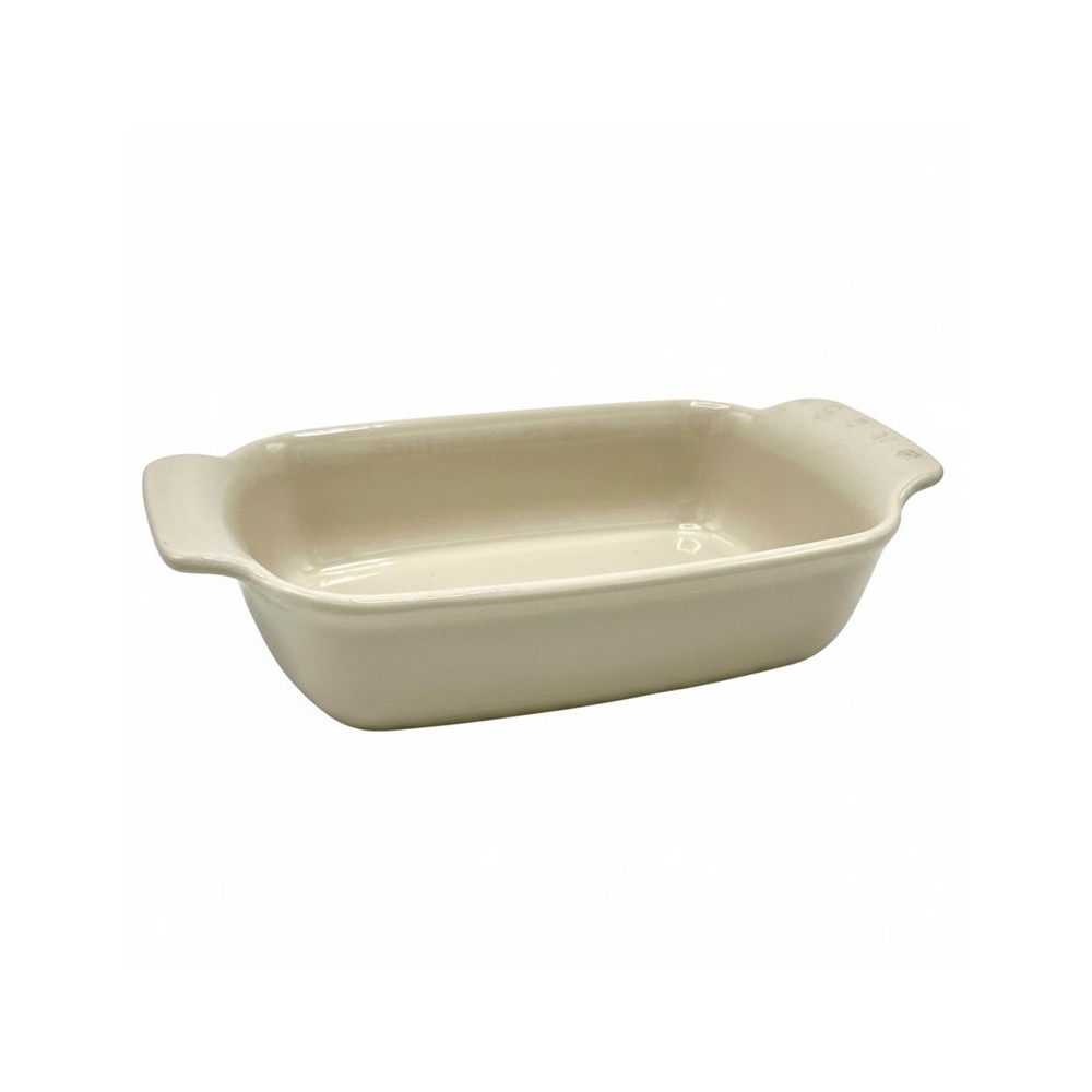 PLAT À FOUR CRÈME RECTANGULAIRE EN GRÈS CÉRAMIQUE 38x22 CM