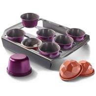 SET DE 12 MOULES À MUFFINS AVEC SUPPORT - TEFAL Creabake
