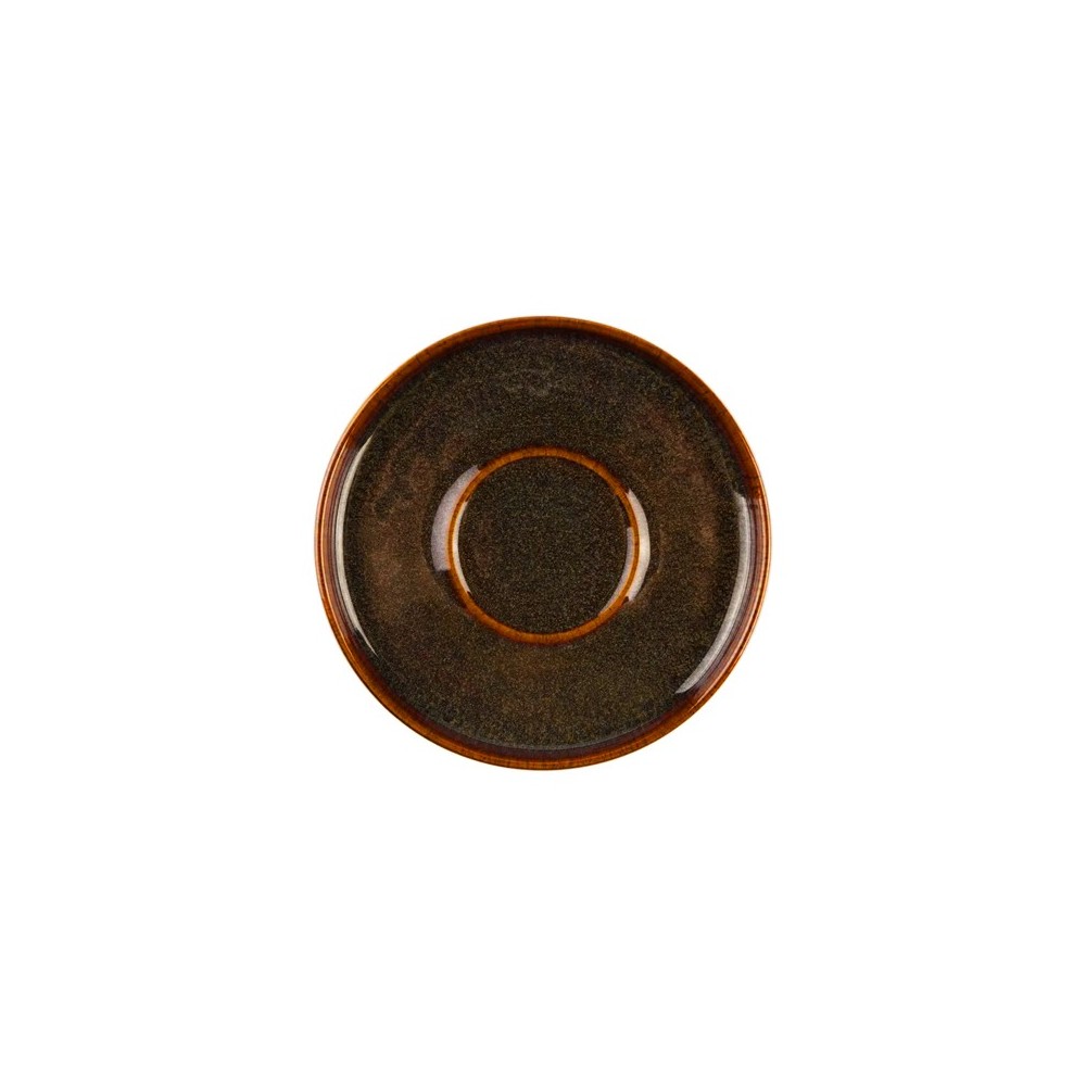 SOUCOUPE MARRON EN GRÈS CÉRAMIQUE 14 CM