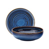 BOL DE CÉRÉALES BLEUE COBALT EN GRÈS CÉRAMIQUE 16 CM