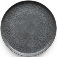 PLAT PIZZA GRIS EFFET CRAQUELÉ EN GRÈS CÉRAMIQUE 32 CM