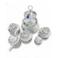 SERVICE À THÉ BLEU COMPOSÉ DE 20 PIÈCES