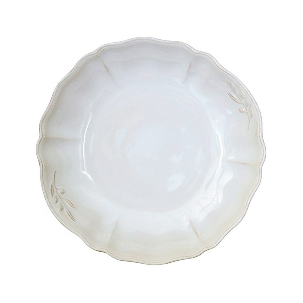 PLAT DE SERVICE ROND CRÈME "Alentejo" EN GRÈS CÉRAMIQUE 34 CM