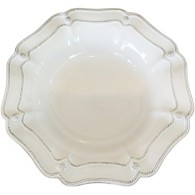 PLAT DE PRÉSENTATION BLANC IVOIRE "Juliska" EN GRÈS CÉRAMIQUE 39 CM