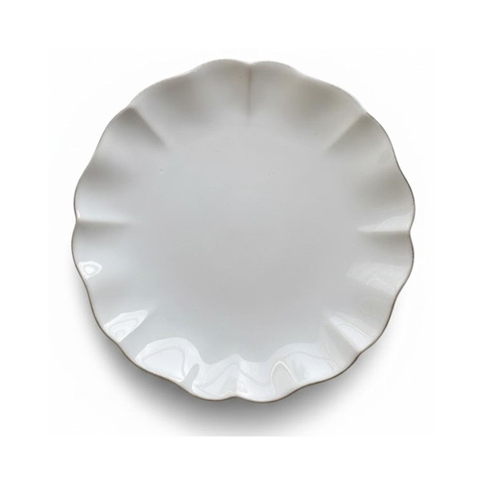 ASSIETTE PLATE BLANC EN GRÈS CÉRAMIQUE 28 CM
