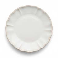 ASSIETTE PLATE BLANC IVOIRE EN GRÈS CÉRAMIQUE 27 CM