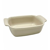 PLAT À FOUR CRÈME CARRÉ EN GRÈS CÉRAMIQUE 30 CM