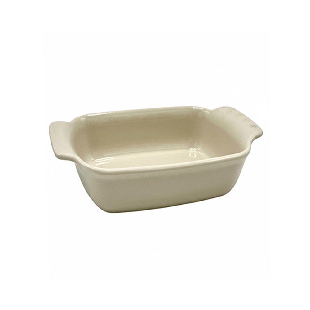 PLAT À FOUR CRÈME CARRÉ EN GRÈS CÉRAMIQUE 30 CM