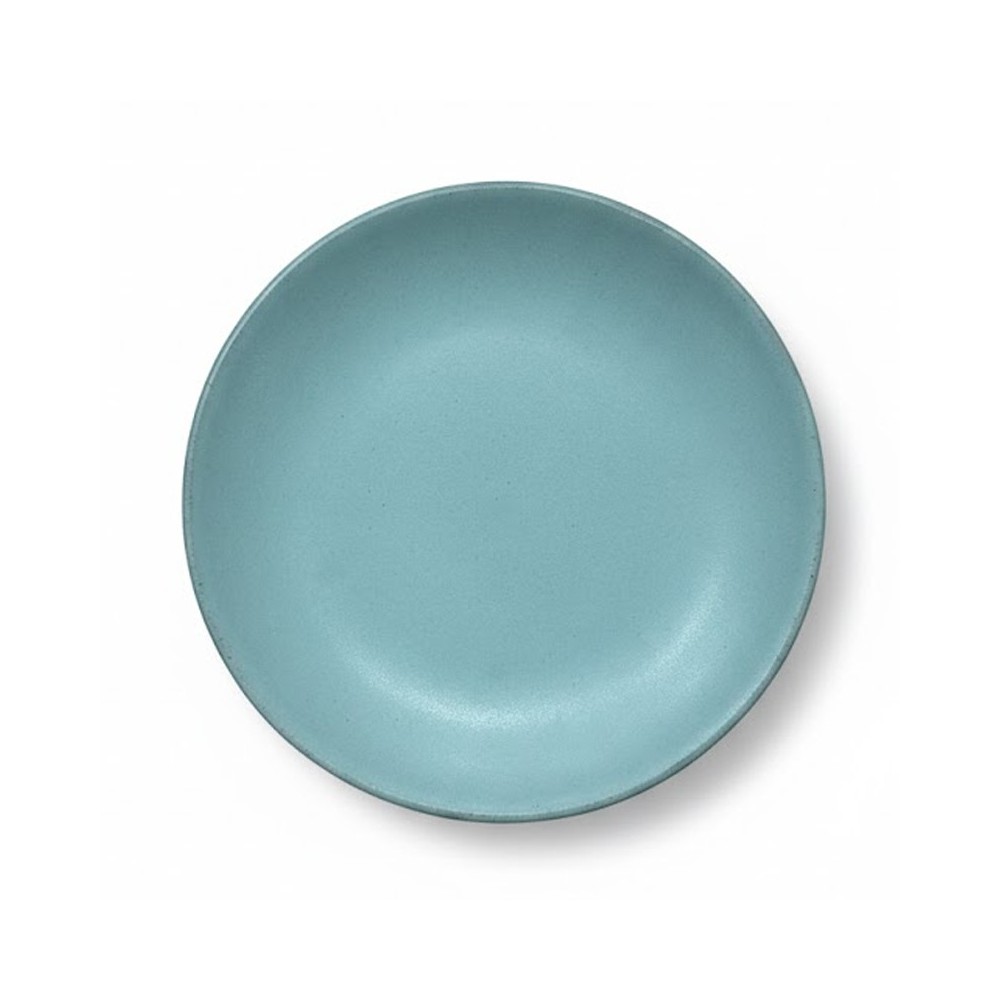 ASSIETTE PLATE TURQUOISE EN GRÈS CÉRAMIQUE 28 CM