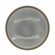 PLAT PIZZA GRIS NUANCÉ EN GRÈS CÉRAMIQUE 28 CM