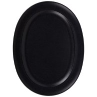 PLAT DE SERVICE OVALE NOIRE EN GRÈS CÉRAMIQUE 44x31 CM