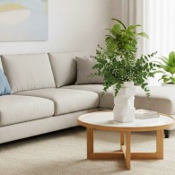 VASE DÉCORETIF BLANC EFFET PIERRE 25 CM