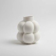 VASE BALLOON BLANC EN CÉRAMIQUE 19 CM