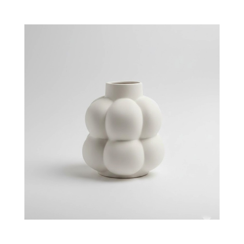 VASE BALLOON BLANC EN CÉRAMIQUE 19 CM