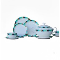 SERVICE SOUPIÈRE À TABLE 4 COULEUR DE 25 PIÈCES