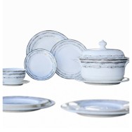 SERVICE À TABLE BANDE GRIS DE 25 PIÈCES