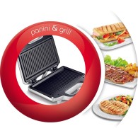PANINI GRILL SILVER 700 W - MOULINEX "Ultracompact Sandwich"