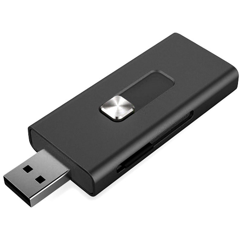 LECTEUR CARTE MEMOIRE SD KSIX POU IPHONE + USB